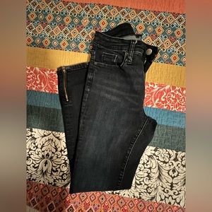 Women's High-Rise Skinny Jeans | Dark Wash | Zipper Ankle